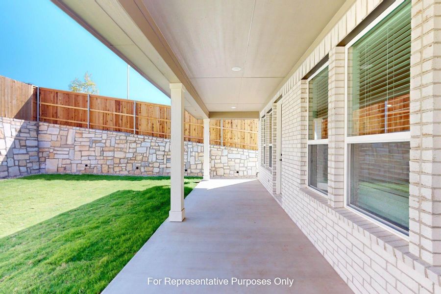 Exterior details and patio area of a home in Barksdale, Leander (Image 2). Exterior details and patio area of a home in Barksdale, Leander (Image 2).
