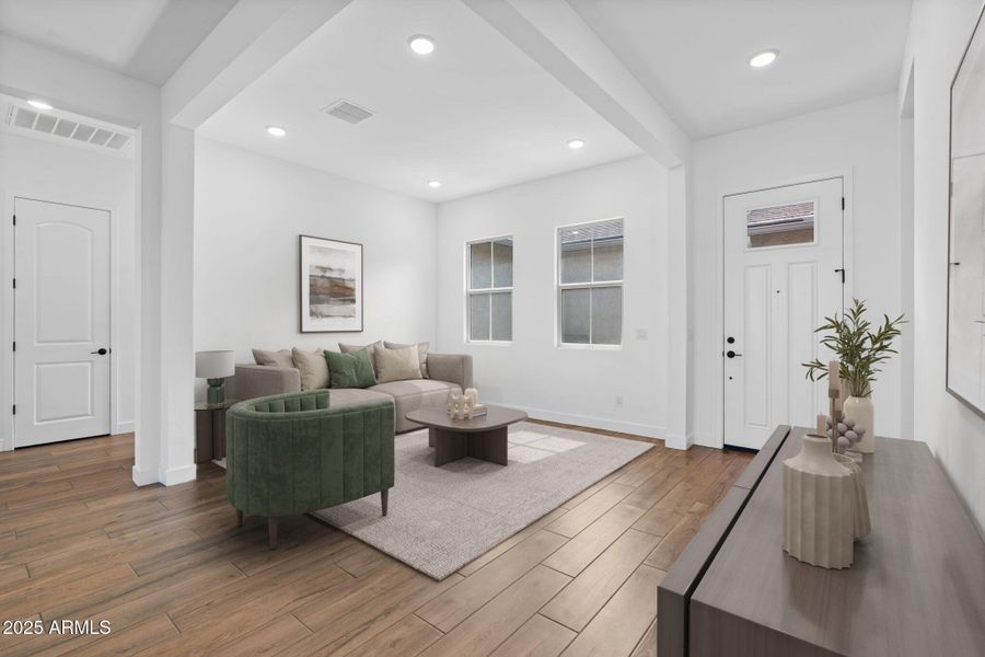 Entry + Formal Living Room