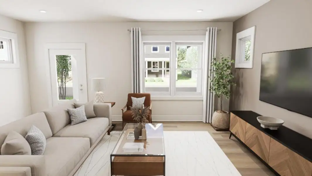 Furnished interior view inside a new home in Wendell Falls, Wendell (Image 3).