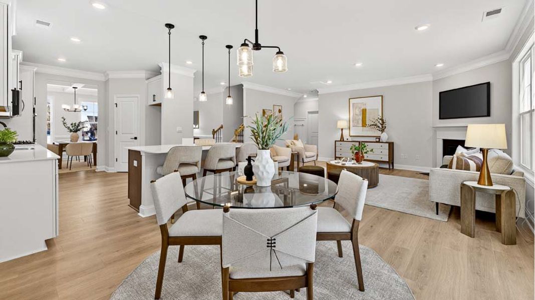 Furnished interior view inside a new home in Sanctuary at Southgate, Indian Trail (Image 9). Furnished interior view inside a new home in Sanctuary at Southgate, Indian Trail (Image 9).
