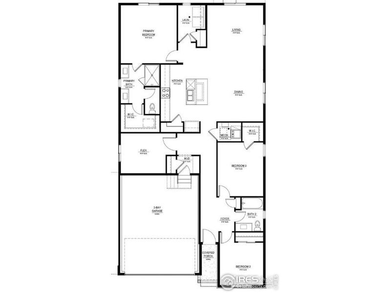 2D floor plan layout of this home in Granary, Johnstown, CO (Image 4). 2D floor plan layout of this home in Granary, Johnstown, CO (Image 4).