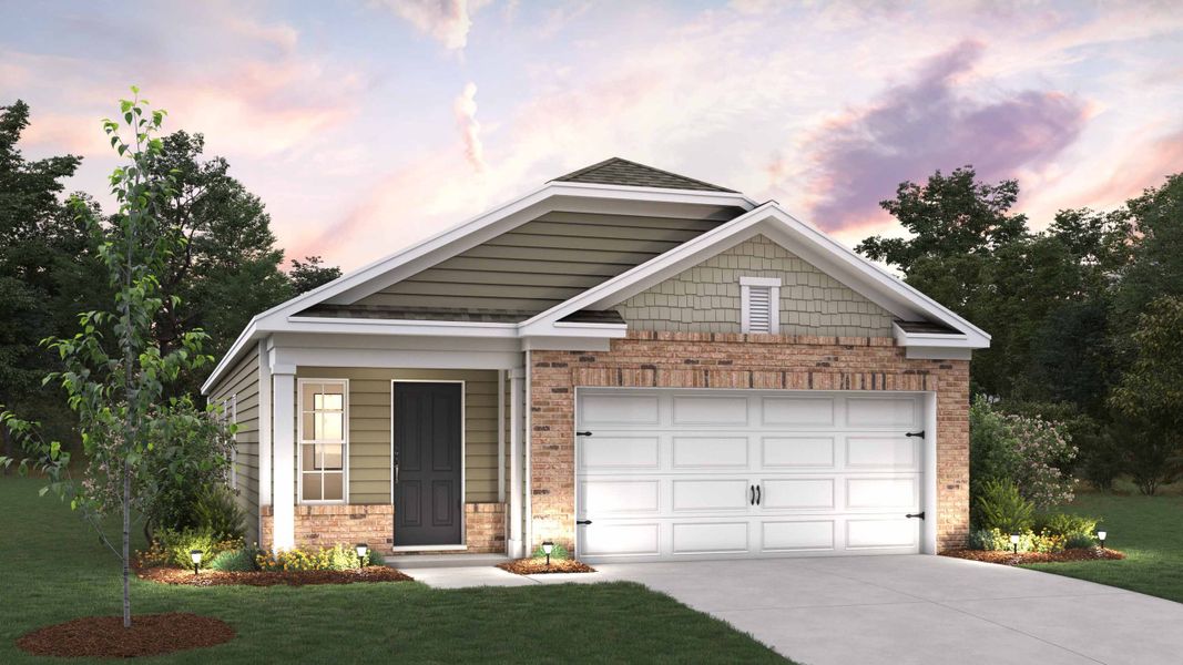 Representative exterior photo of a completed home built from the Plan by D.R. Horton in Zion Springs, Hickory, NC (Image 5).