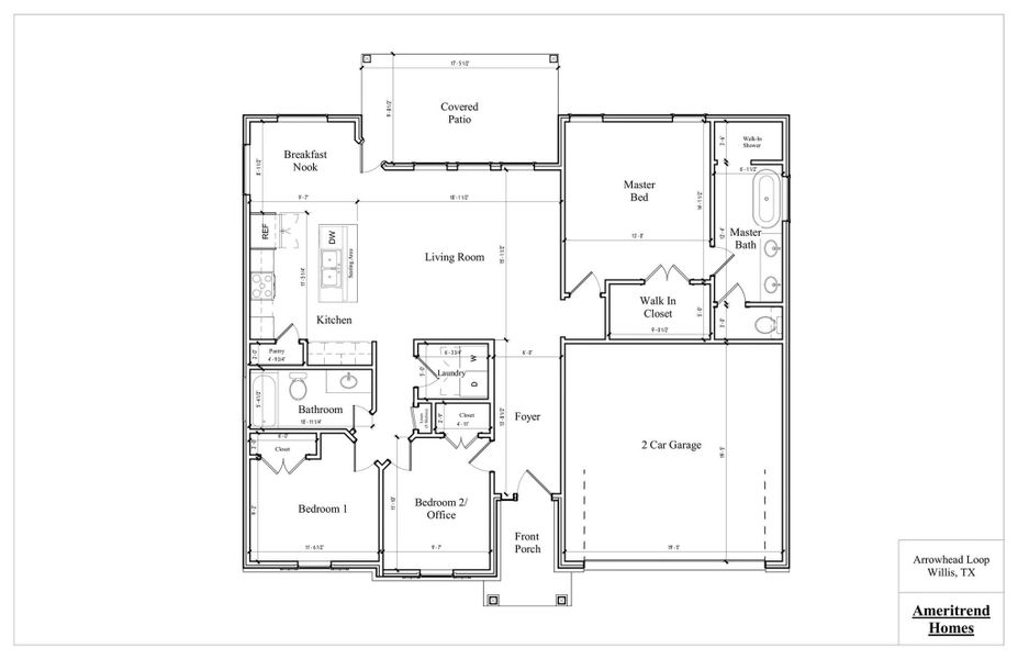 2D floor plan layout of this home in , Willis, TX (Image 3).