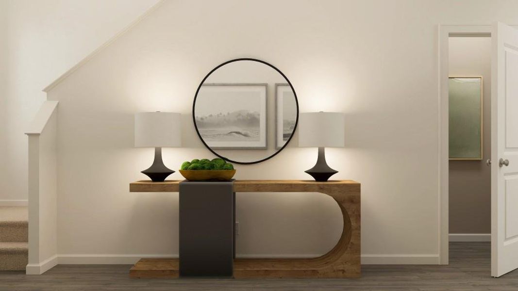 Furnished interior view inside a new home in Millers Pointe, Conyers (Image 18). Furnished interior view inside a new home in Millers Pointe, Conyers (Image 18).