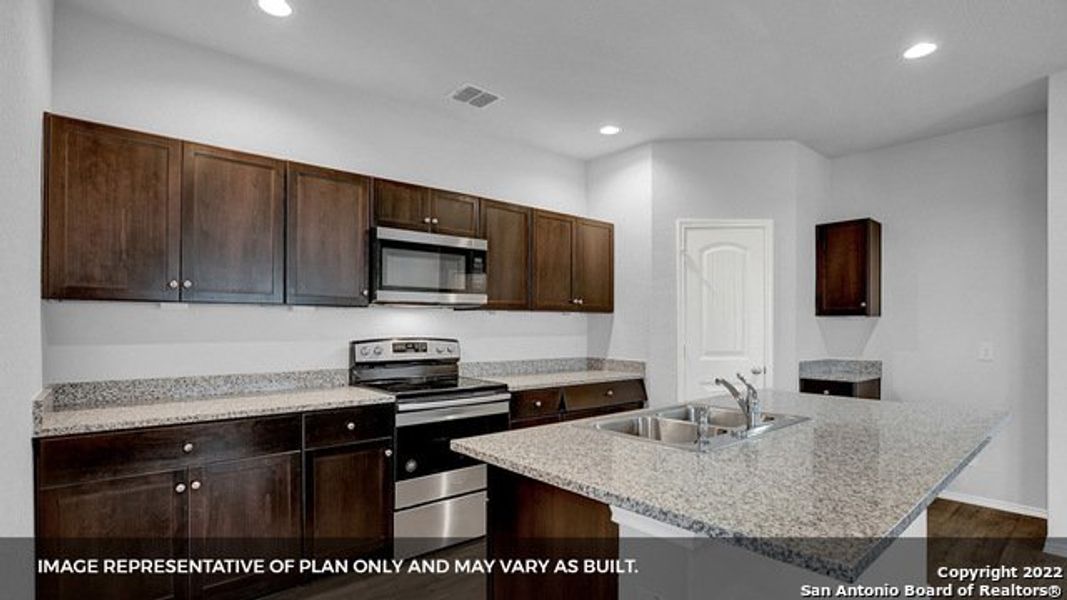 Furnished interior view inside a new home in Brookstone Creek, San Antonio (Image 11).