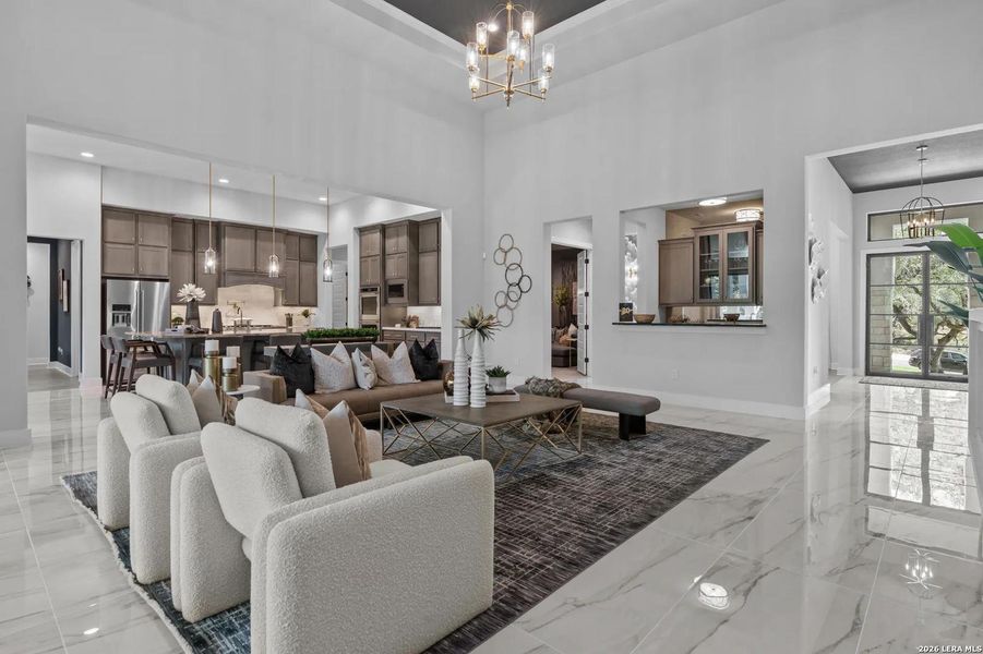 Furnished interior view inside a new home in Shavano Highlands, San Antonio (Image 15).