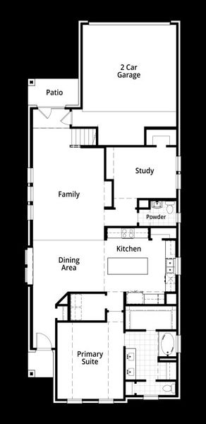 2D floor plan layout of this home in Mosaic, Celina, TX (Image 4).