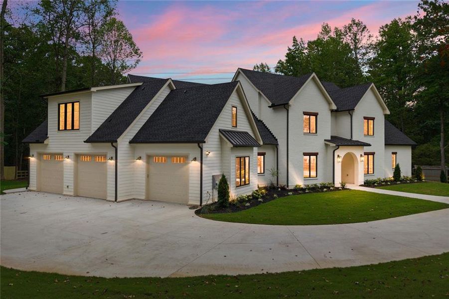 Front exterior of a new home in , Alpharetta, GA, highlighting curb appeal (Image 27).