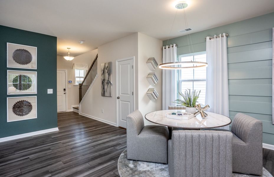 Furnished interior view inside a new home in Exchange at 401, Raleigh (Image 16).