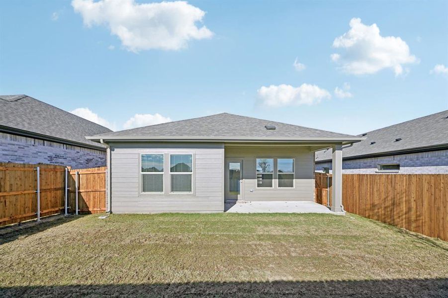 Exterior details and patio area of a home in Eastridge - Spring Series, McKinney (Image 23).