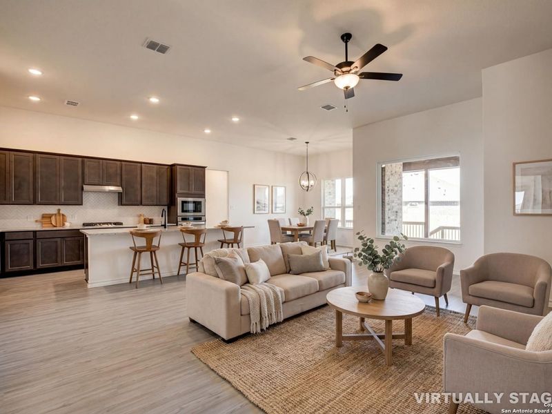 Furnished interior view inside a new home in The Reserve at Potranco Oaks, Castroville (Image 7).