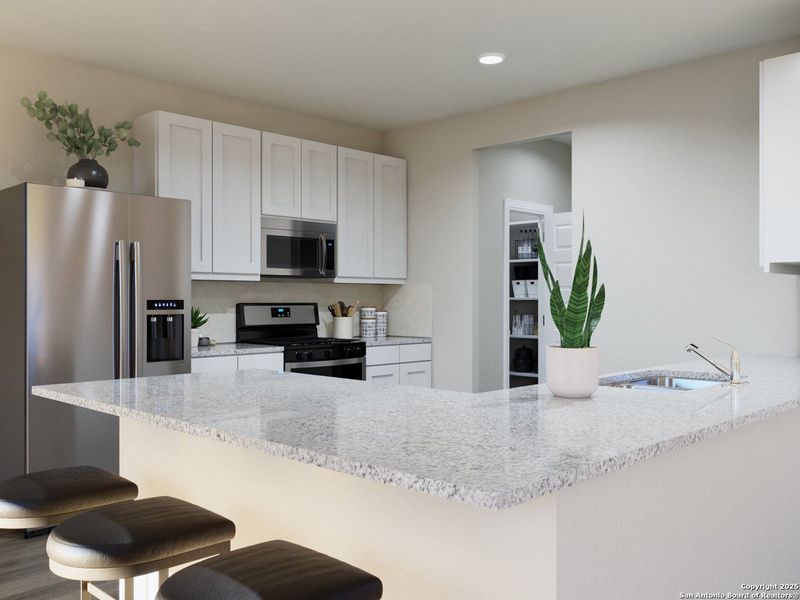 Furnished interior view inside a new home in Applewhite Meadows, San Antonio (Image 14). Furnished interior view inside a new home in Applewhite Meadows, San Antonio (Image 14).