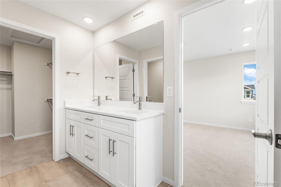 Furnished interior view inside a new home in Painted Prairie, Aurora (Image 7).
