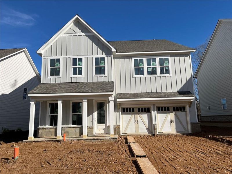 In-progress construction of a new home in East Harbor II at Chestatee, Dawsonville, GA (Image 63).