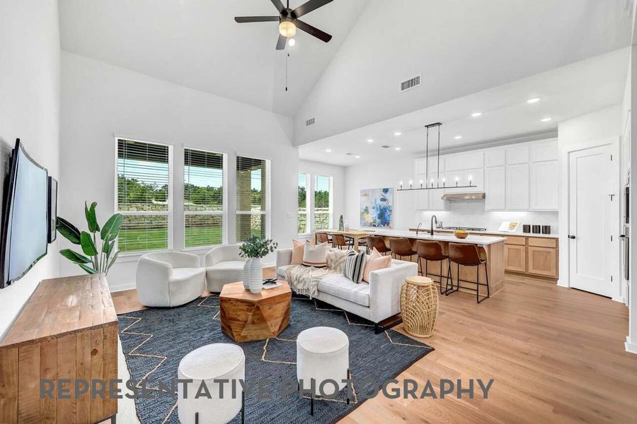 Furnished interior view inside a new home in Wolf Ranch, Georgetown (Image 12).