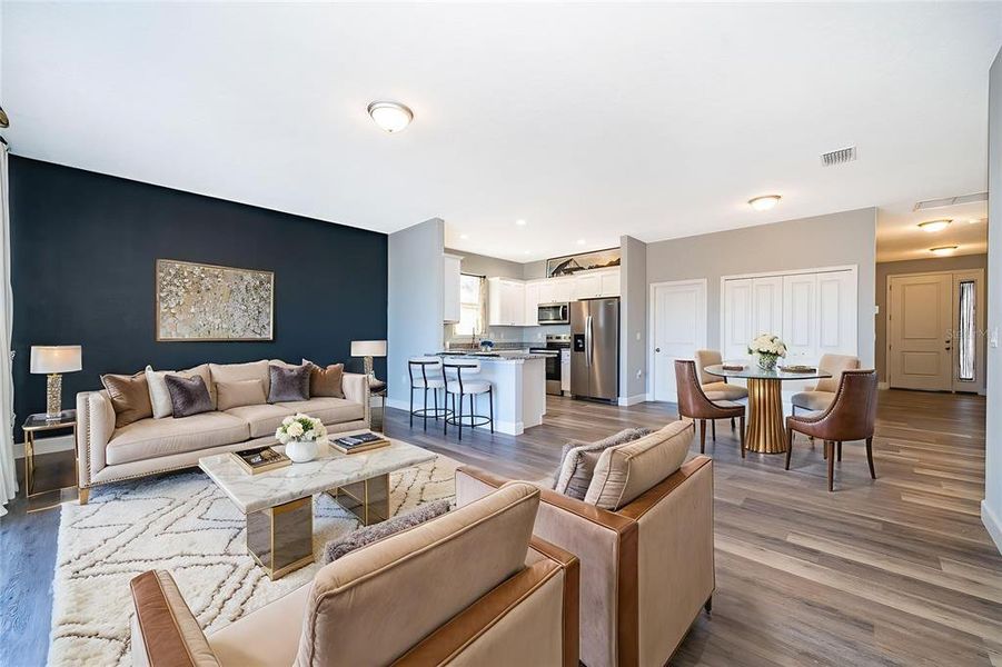 Furnished interior view inside a new home in , Osteen (Image 4).