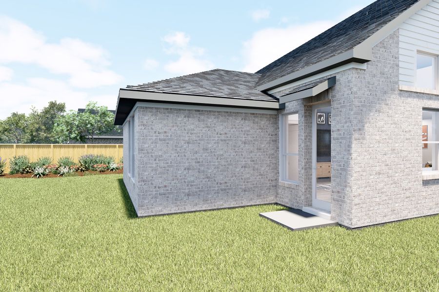 Representative exterior details of a home built from the The Waco by David Weekley Homes in Mayfair - Select Garden Series, New Braunfels (Image 4).