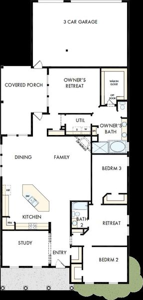 2D floor plan layout of this home in Bridgeland Central: Emerald Heights - Enclave Row Collection, Cypress, TX (Image 3). 2D floor plan layout of this home in Bridgeland Central: Emerald Heights - Enclave Row Collection, Cypress, TX (Image 3).