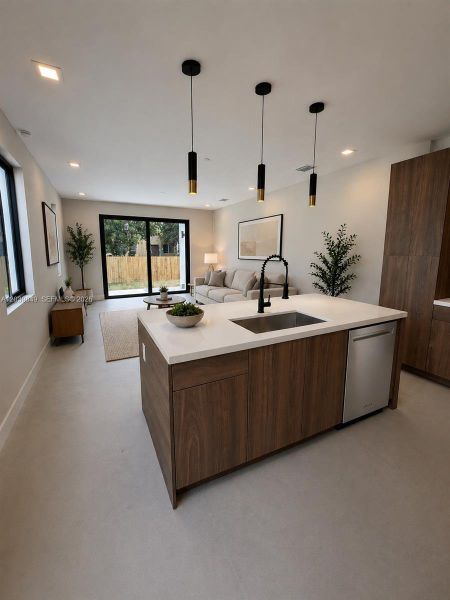 Furnished interior view inside a new home in , Miami (Image 5). Furnished interior view inside a new home in , Miami (Image 5).