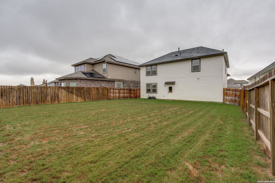 Exterior details and patio area of a home in Horizon Pointe, Converse (Image 4).