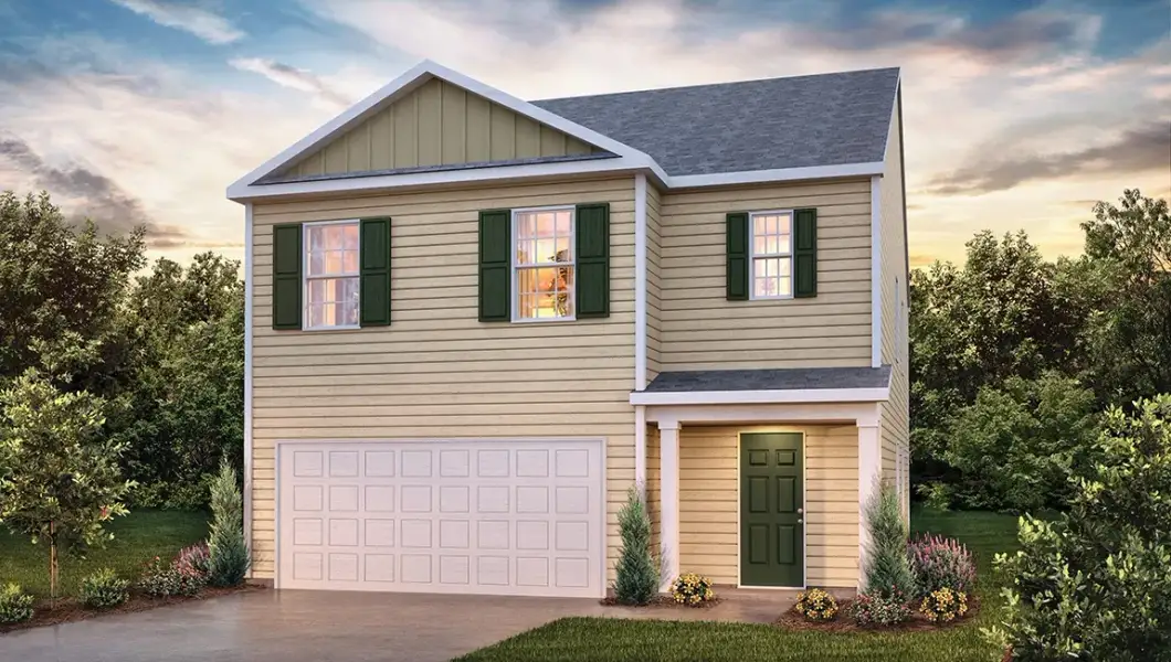 Representative exterior photo of a completed home built from the Robie by D.R. Horton in Sweetwater Village, Rockwell, NC (Image 24).