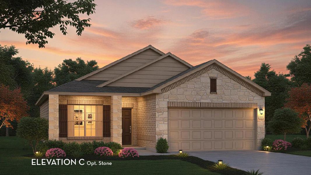 Representative exterior photo of a completed home built from the Leon by CastleRock Communities in Serenada, Brookshire, TX (Image 5).