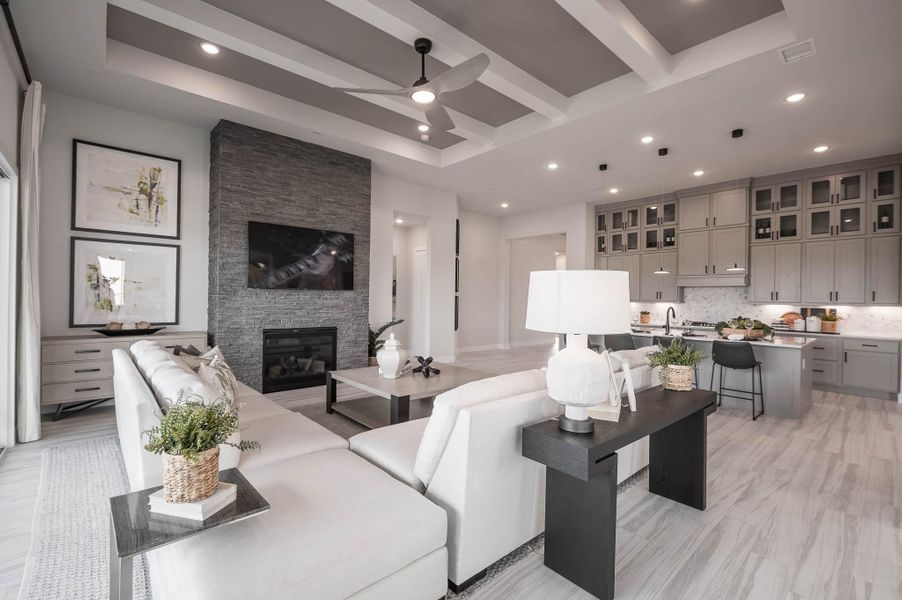 Furnished interior view inside a new home in Bridgeland, Cypress (Image 12).