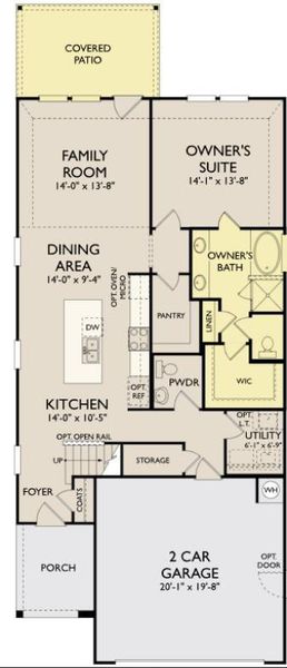 2D floor plan layout of this home in Lariat, Liberty Hill, TX (Image 5).