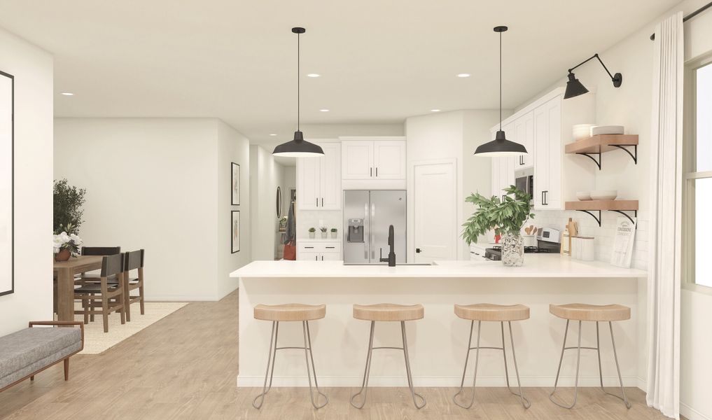 Kitchen with beautiful cabinets