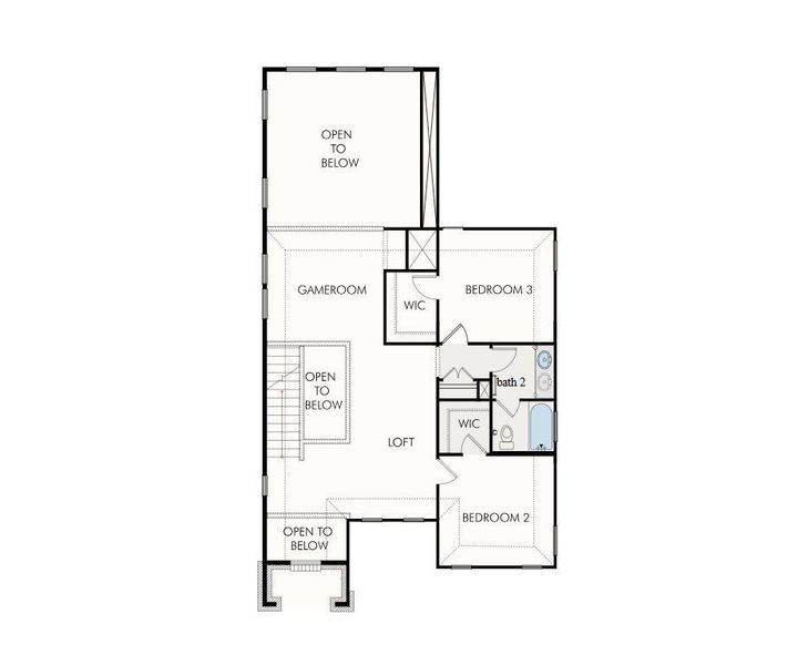 Visualize your future home with this comprehensive upper-level floor plan. Visualize your future home with this comprehensive upper-level floor plan.