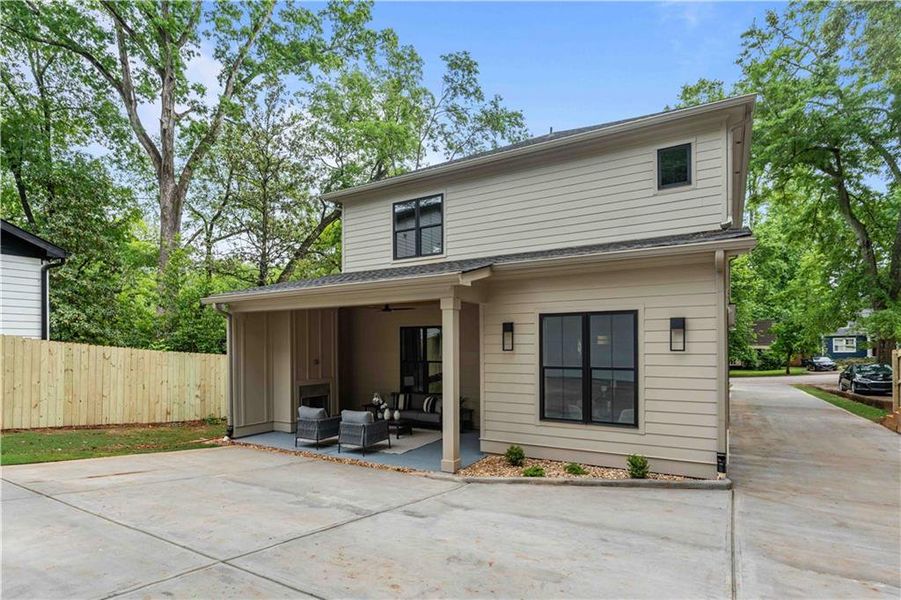 Exterior details and patio area of a home in , Atlanta (Image 4).