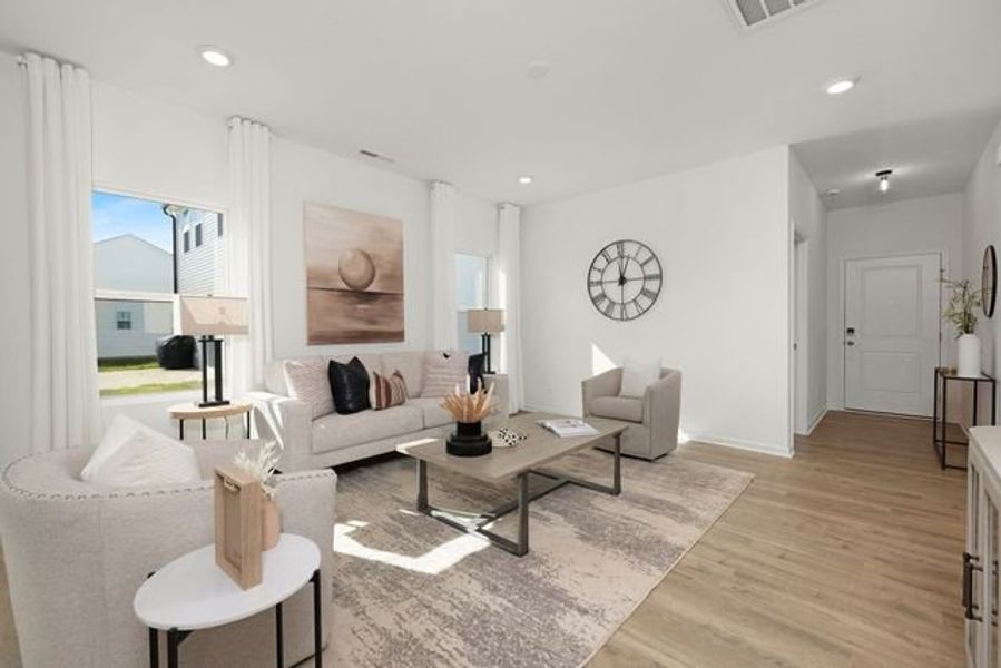 Representative furnished interior of a home built from the Dobson by True Homes in Westbrook Falls, Colfax (Image 8).