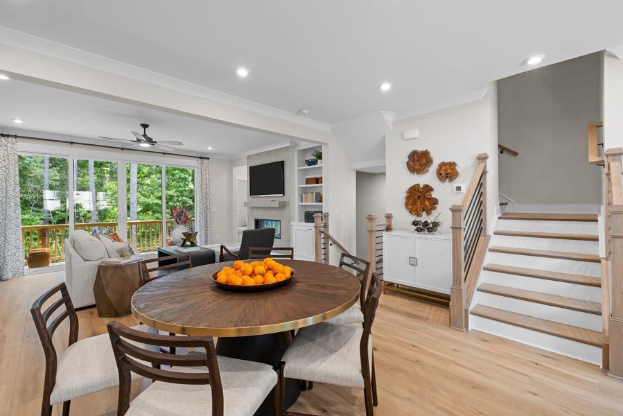 Representative furnished interior of a home built from the Lexington by Tri Pointe Homes in Elm Park, Raleigh (Image 10).