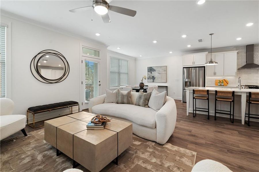 Furnished interior view inside a new home in Evanshire Townhomes, Duluth (Image 13).