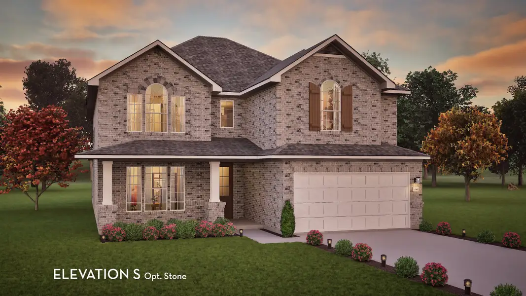 Representative exterior photo of a completed home built from the Snowmass by CastleRock Communities in Westridge, McKinney, TX (Image 20). Representative exterior photo of a completed home built from the Snowmass by CastleRock Communities in Westridge, McKinney, TX (Image 20).