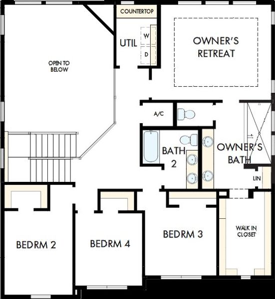 2D floor plan layout of this home in The Aurora Highlands The Vistas, Aurora, CO (Image 3). 2D floor plan layout of this home in The Aurora Highlands The Vistas, Aurora, CO (Image 3).