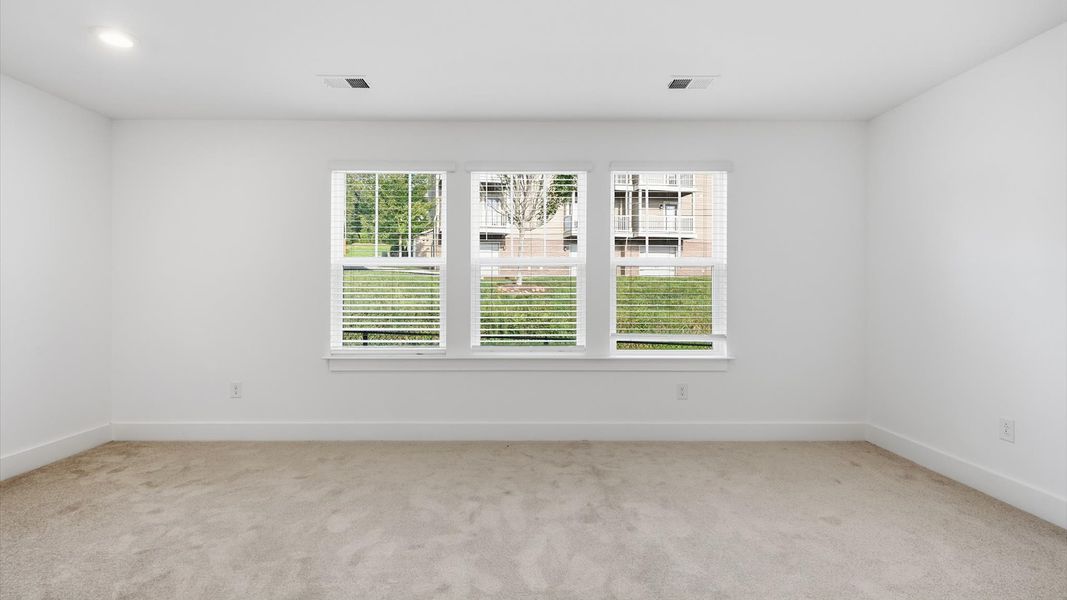 Eye-catching details and elegant finishes in the vibrant primary suite of this select home by DRB Homes
