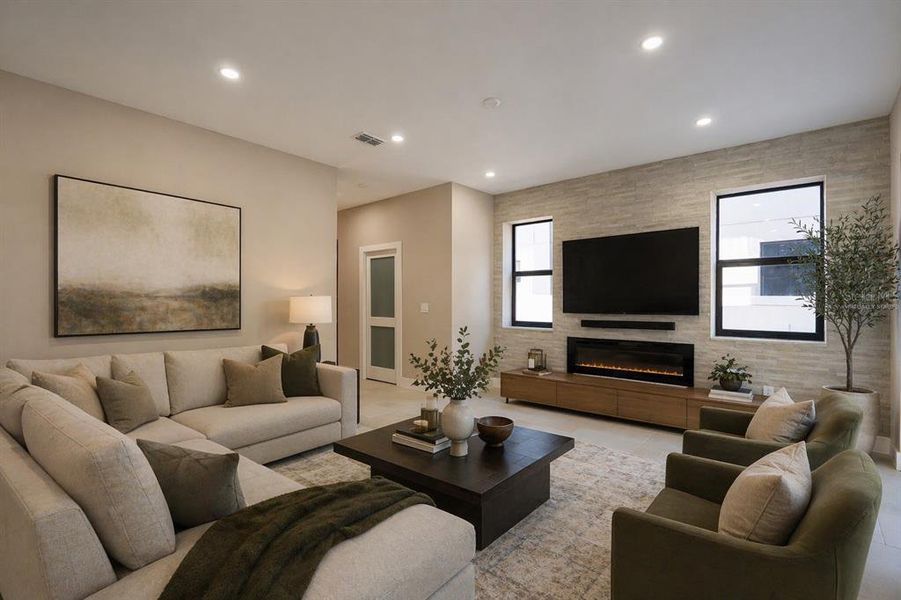 Furnished interior view inside a new home in , Tampa (Image 18).