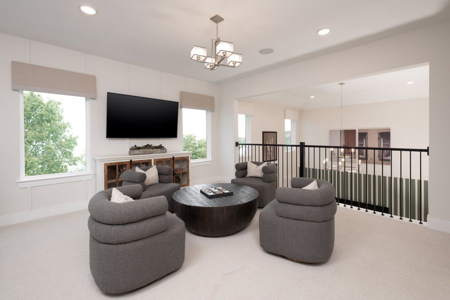 Representative furnished interior of a home built from the Victoria by Tri Pointe Homes in Painted Tree, McKinney (Image 12).