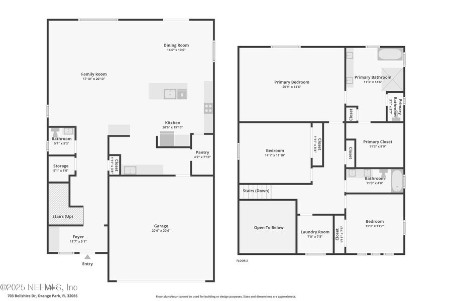 2D floor plan layout of this home in , Orange Park, FL (Image 3). 2D floor plan layout of this home in , Orange Park, FL (Image 3).