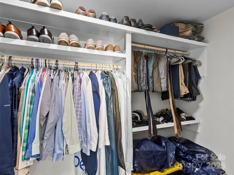 Spacious Primary Custom Closet