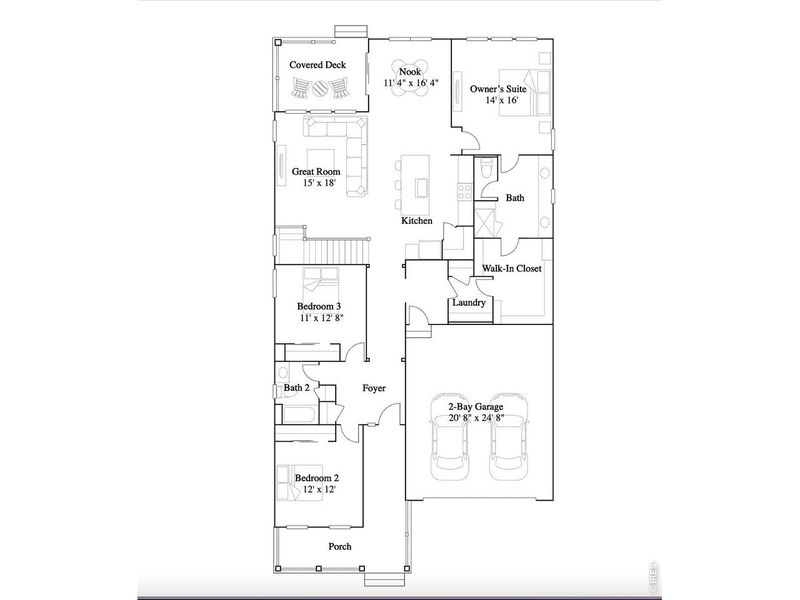 2D floor plan layout of this home in Sunset Village, Erie, CO (Image 5).