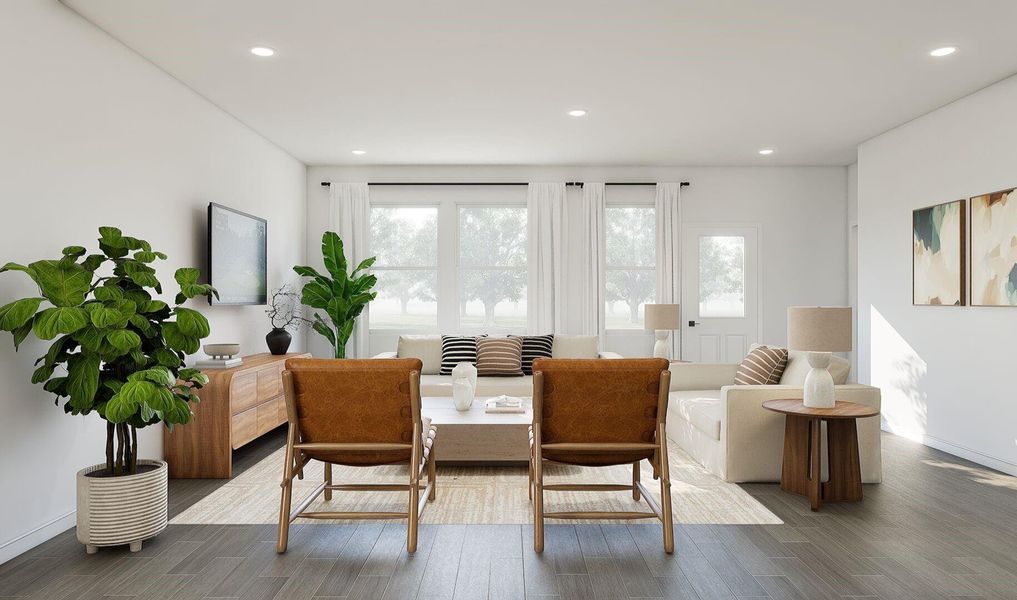 Open living area (*Artist rendering used for illustration purposes only.)