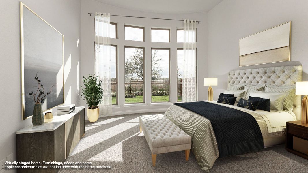 Furnished interior view inside a new home in Midline, Houston (Image 4).