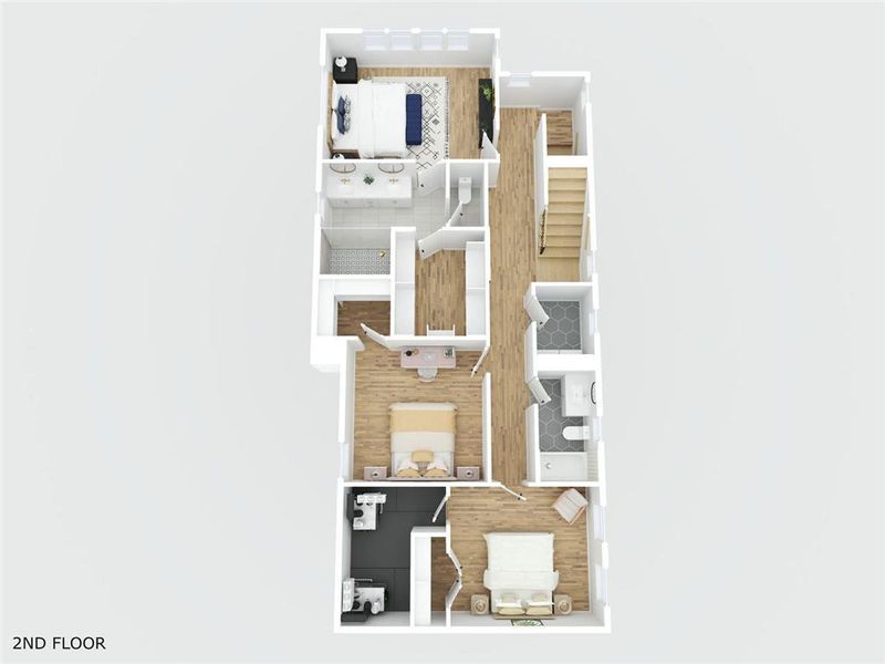 2D floor plan layout of this home in , Atlanta, GA (Image 5).