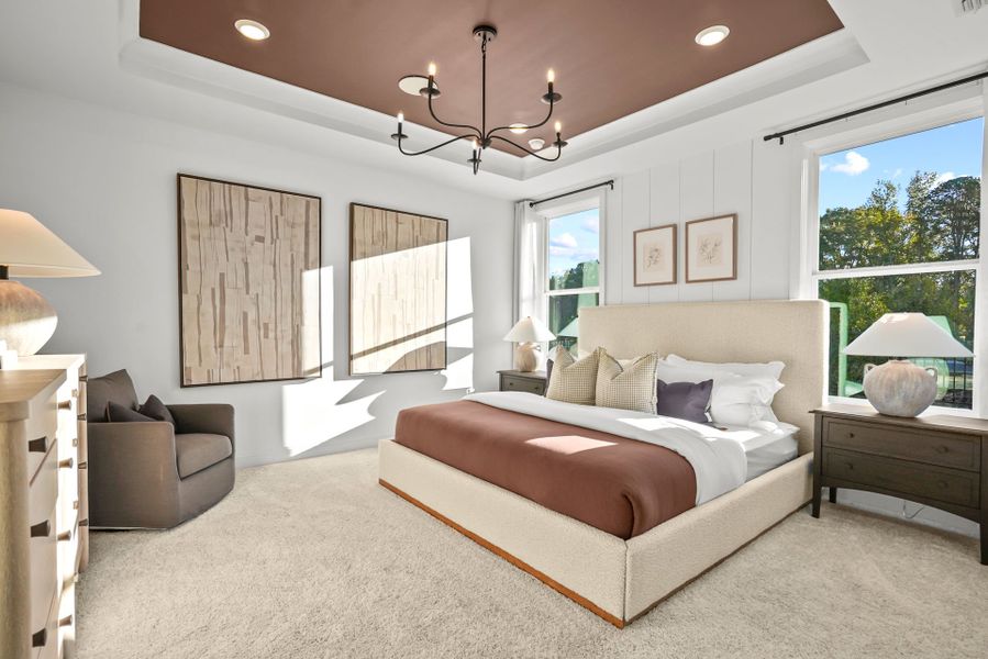 Representative furnished interior of a home built from the Compass by Del Webb in Del Webb Carolina Ridge, Midland (Image 49).