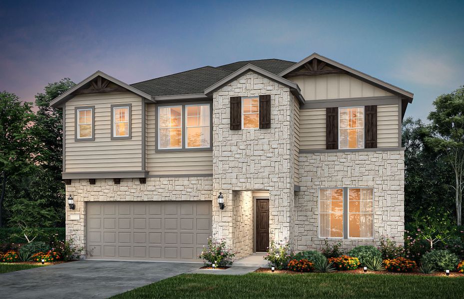 The Sweetwater, a two-story home with 2-car garage, shown with Home Exterior 40