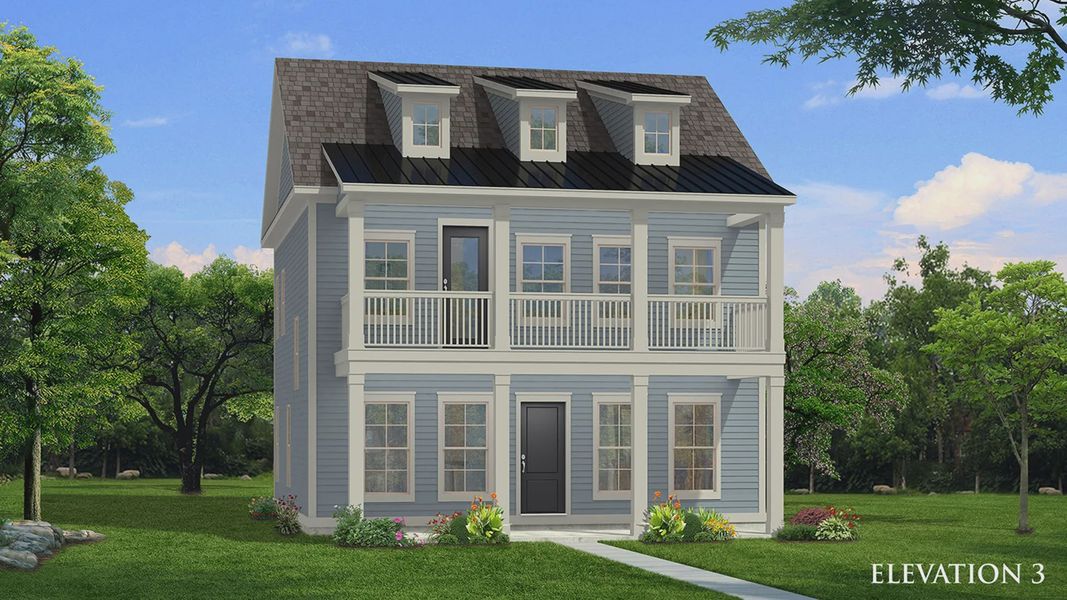 Front exterior of a new home in Miller Farm, Pineville, NC, highlighting curb appeal (Image 6). Front exterior of a new home in Miller Farm, Pineville, NC, highlighting curb appeal (Image 6).