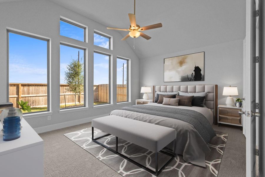 Furnished interior view inside a new home in Valencia 70', Manvel (Image 7).