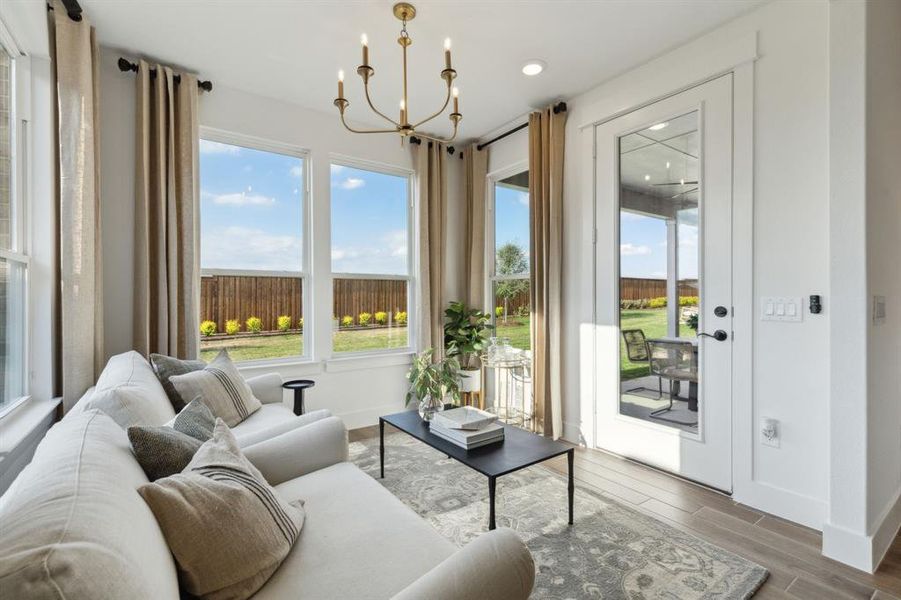 *Model Representation - Spacious and bright sun room